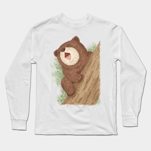 Bear on tree Long Sleeve T-Shirt by sanogawa